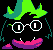 sprite of ralsei with hat on.